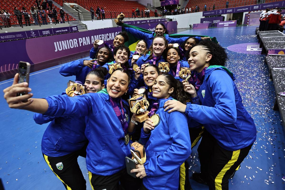 Jogos Pan-Americanos Júnior Assunção 2025 - Handebol feminino semifinal - O Time Brasil vence a Argentina e conquista a medalha de ouro