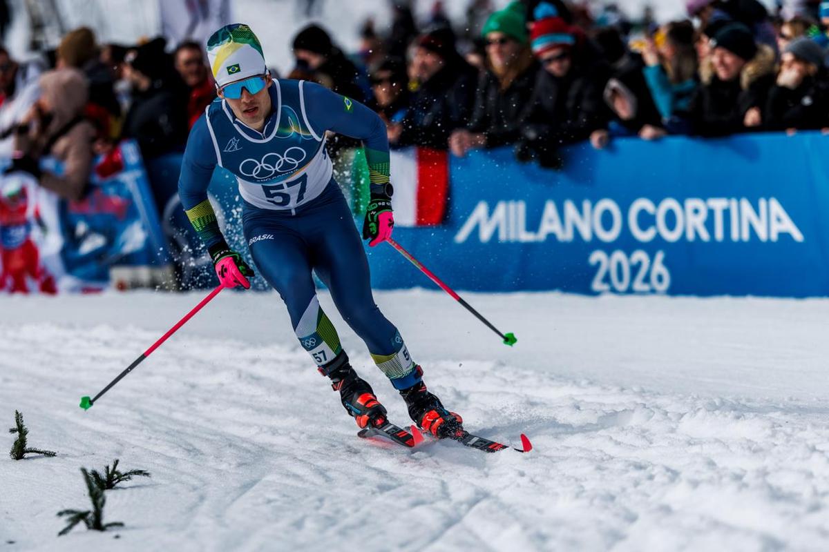 Brasil estreia em Milão-Cortina 2026 com melhor resultado do país no esqui cross-country 