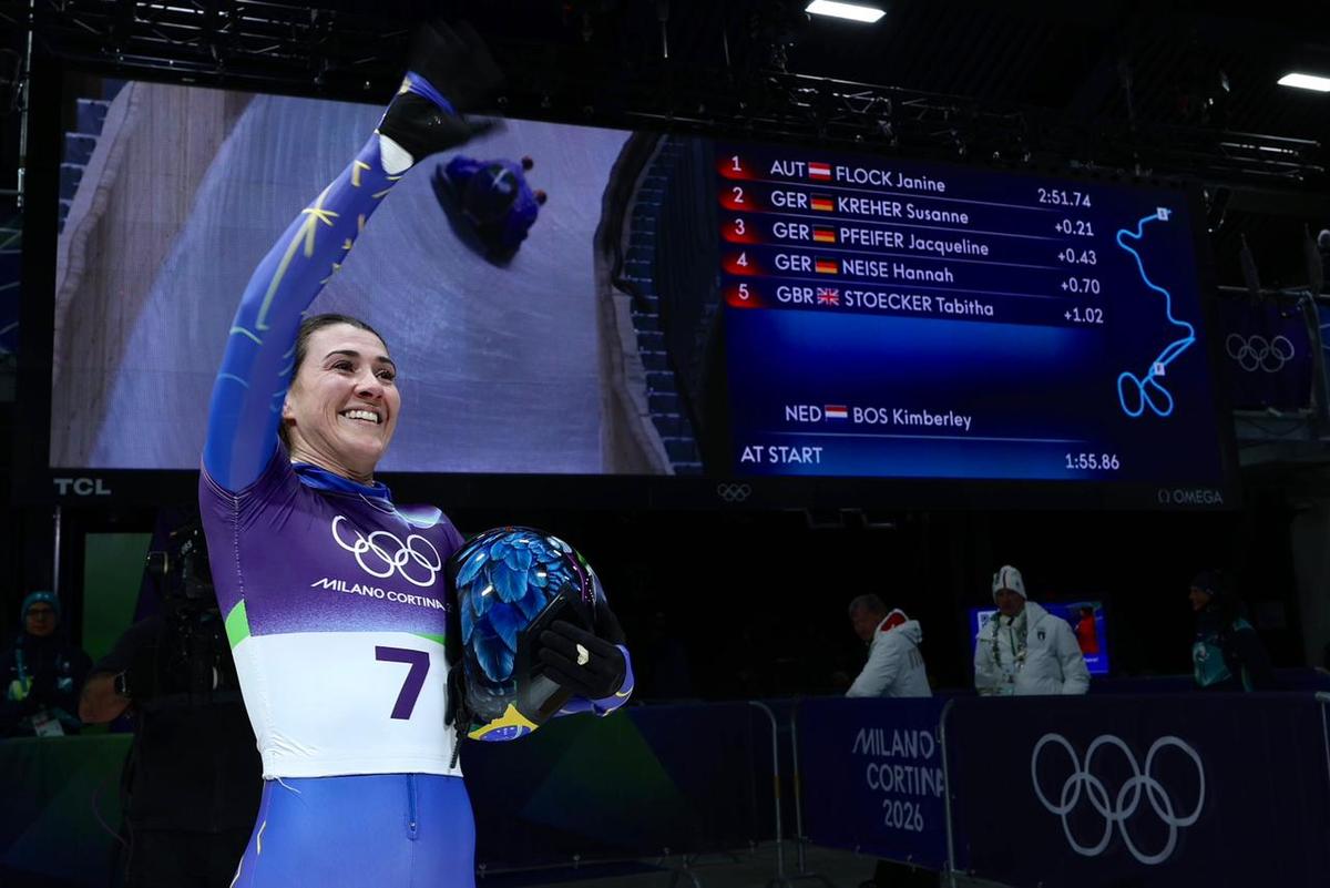 Nicole Silveira garante melhor resultado do Brasil em esportes de gelo nos Jogos Olímpicos de Inverno