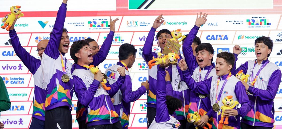 Do norte para o topo: Amapá é campeão da 3ª divisão do vôlei masculino nos Jogos da Juventude